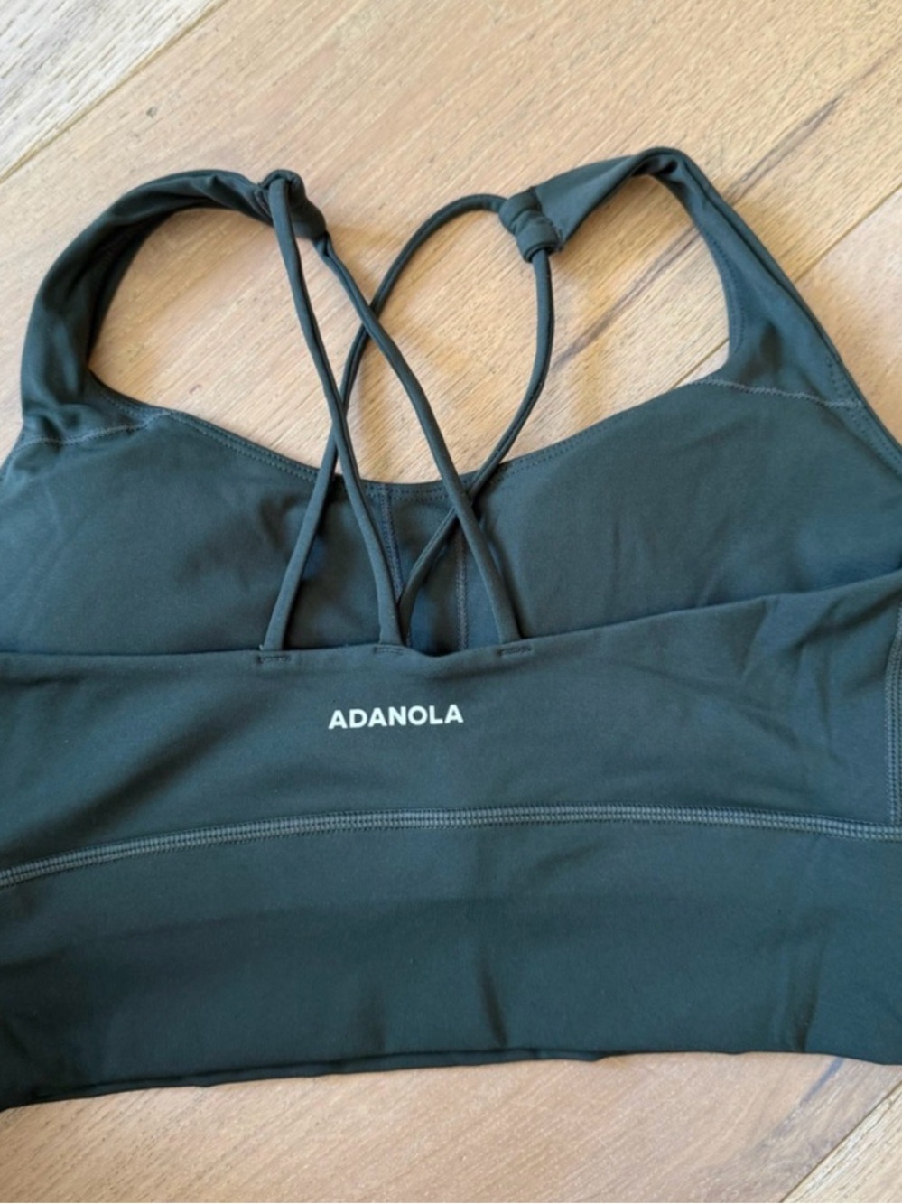Adanola Green Cross-Back Active Crop